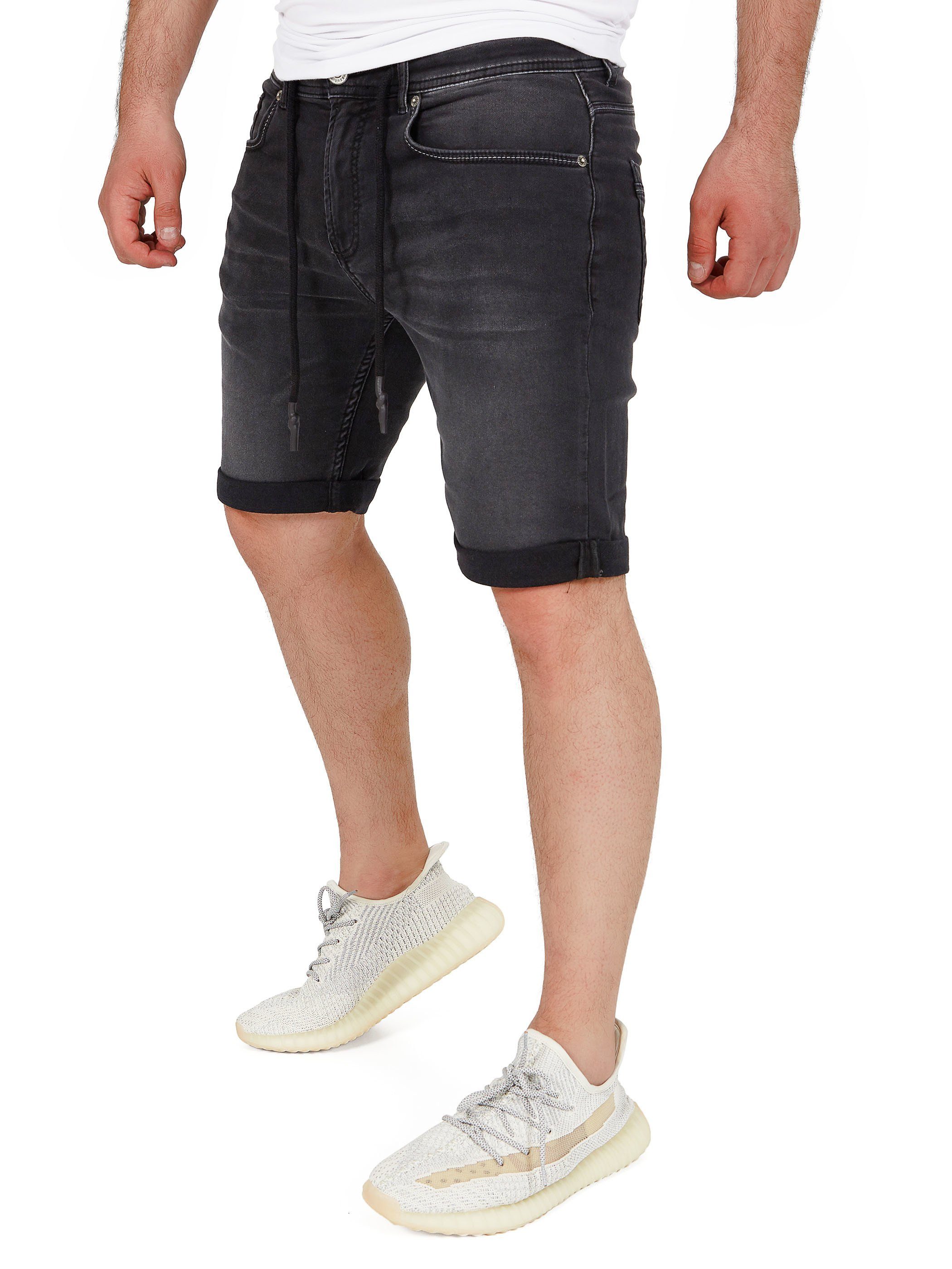 Yazubi Jeansshorts Henry lässige Sweatshorts mit Stretchanteil