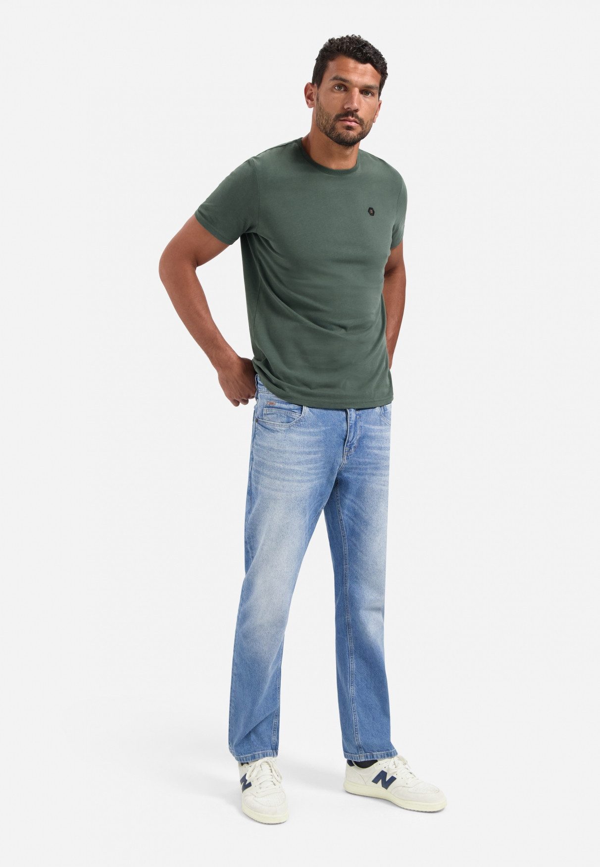 NO EXCESS T-Shirt No Excess Weiches T-Shirt T-Shirt Crewneck Peached