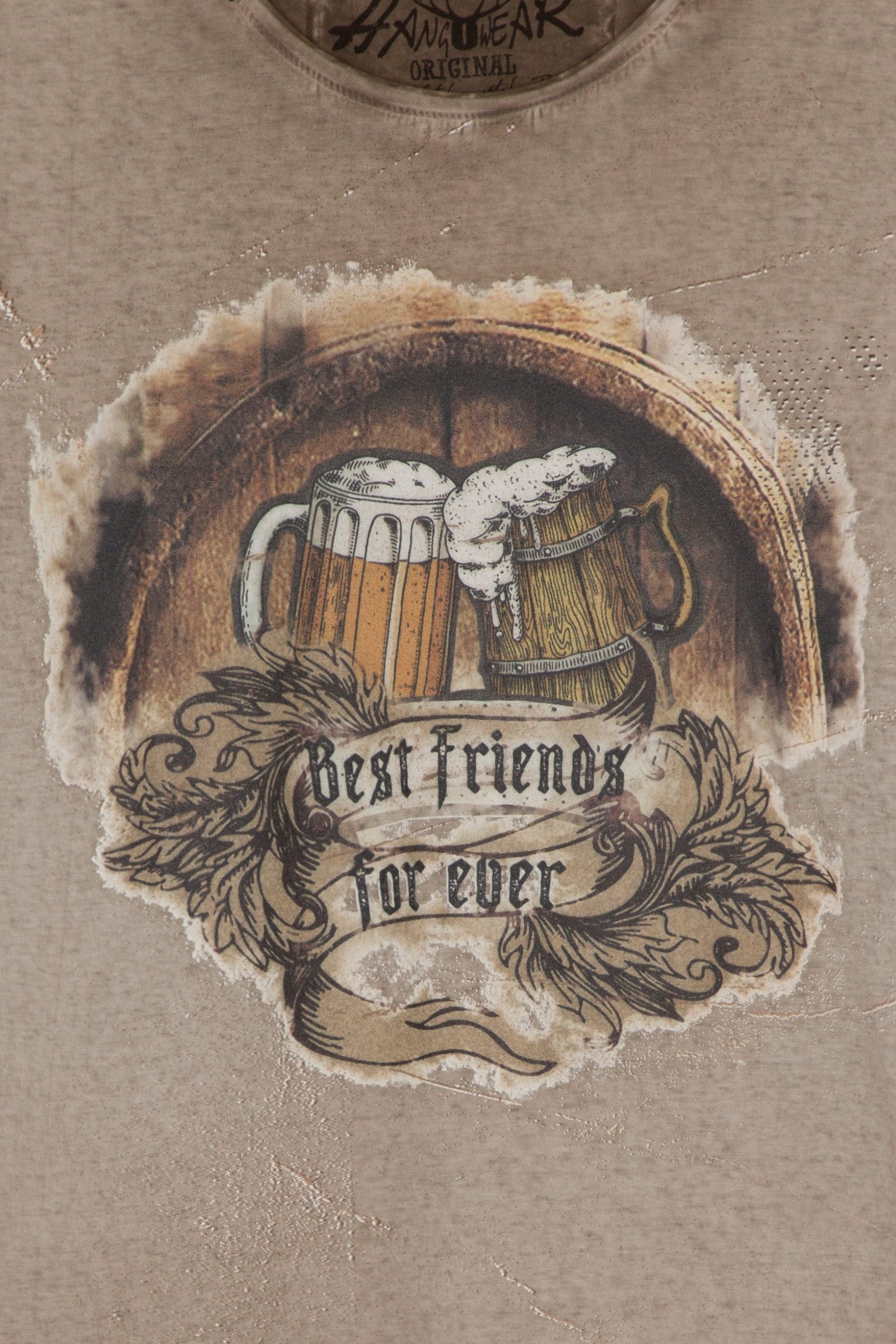 Hangowear Trachtenshirt Trachtenshirt Herren - FEODOR - hellbraun günstig online kaufen