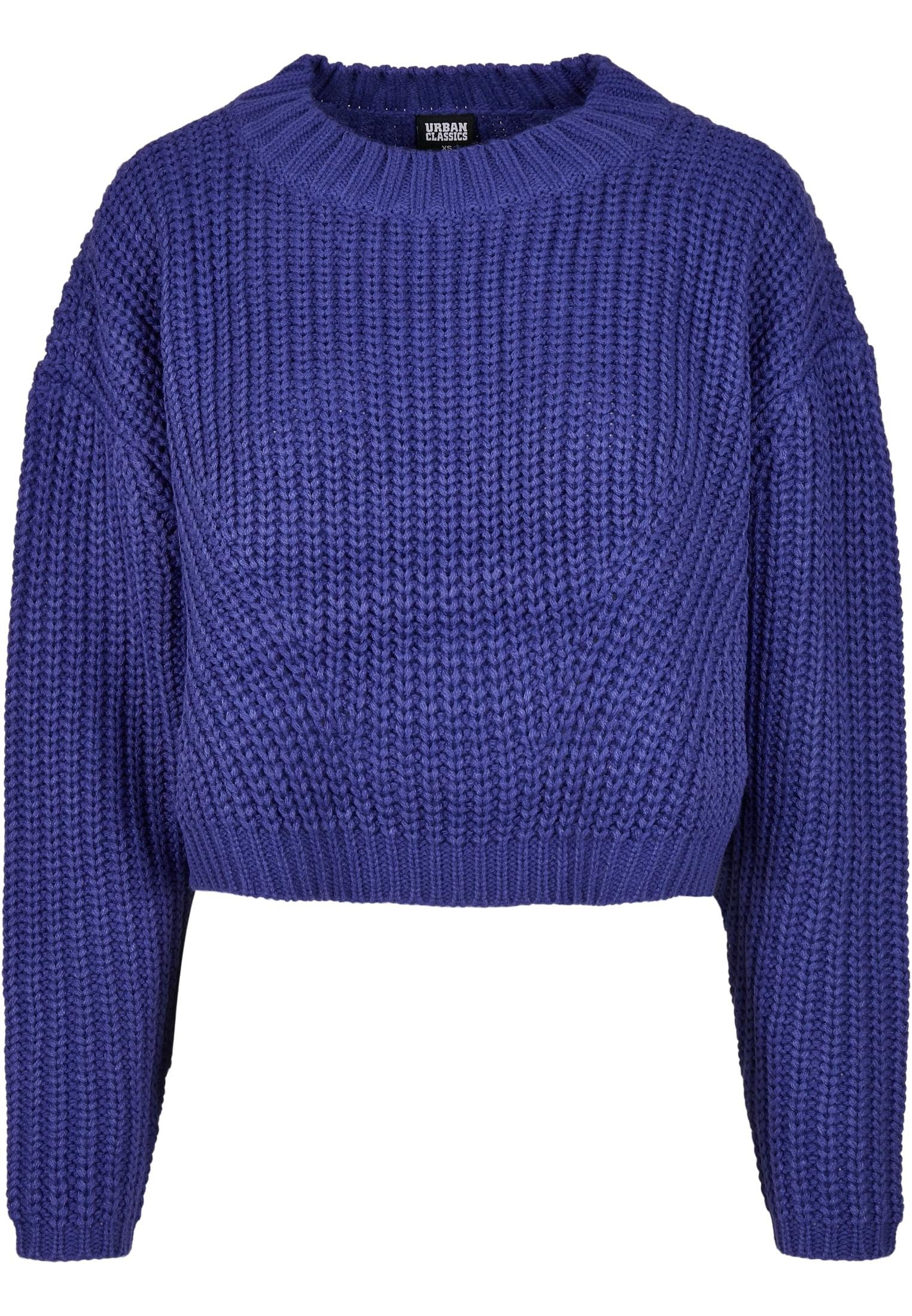 URBAN CLASSICS Kapuzenpullover Damen Ladies Wide Oversize Sweater (1-tlg) bluepurple