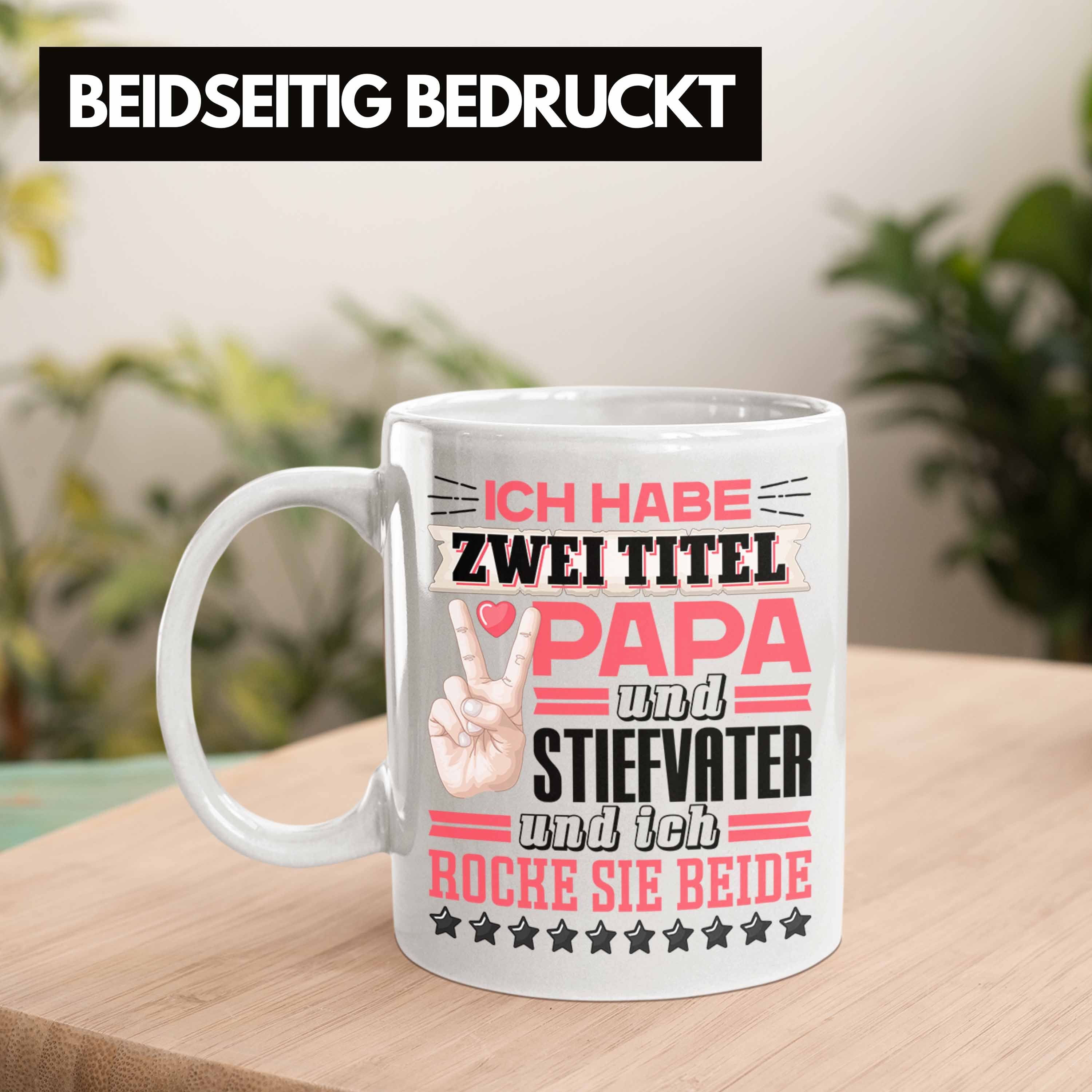 Stiefvater Stieftoc Tochter von Stiefpapa Geschenkidee Geschenk Trendation Tasse Tasse Weiss