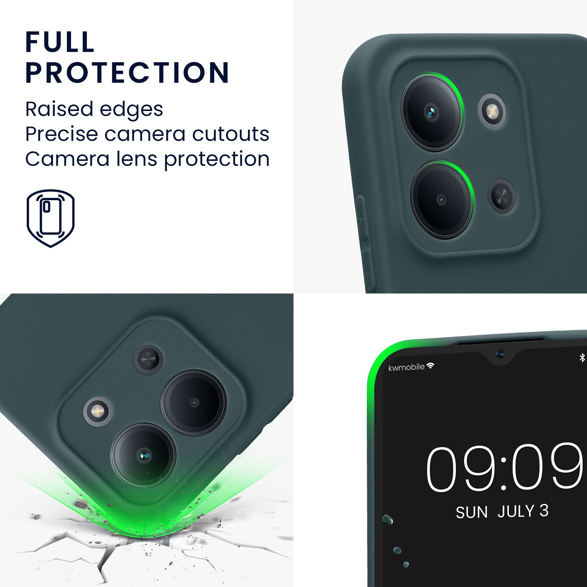 kwmobile Smartphone-Hülle Handyhülle für Xiaomi Redmi 15C 5G Hülle, Weiches Handy Silikon Case - Schutzhülle Cover