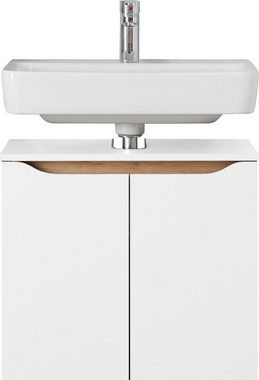 Saphir Badmöbel-Set Quickset 4-teilig, Waschbeckenunterschrank mit LED-Spiegelschrank, (10-St), Unterschrank, Midischrank, inkl. Türdämpfer, 8 Türen, 2 Nischen