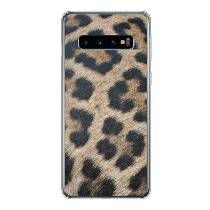 MuchoWow Handyhülle Leopardenmuster Phone Case Handyhülle Samsung Galaxy S10 Silikon Schutzhülle