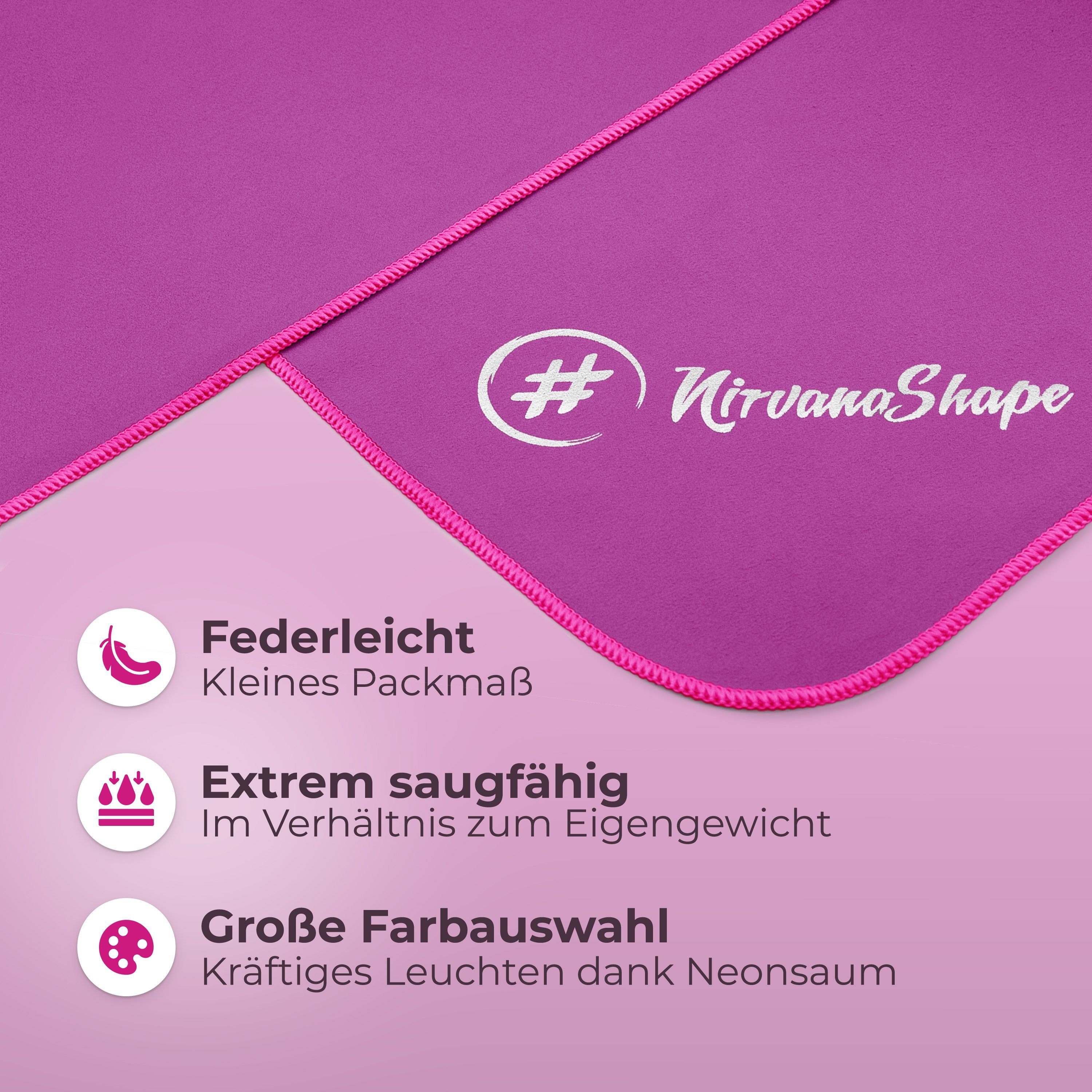 NirvanaShape Sporthandtuch Mikrofaser Handtuch, Badehandtuch, Reisehandtuch günstig online kaufen