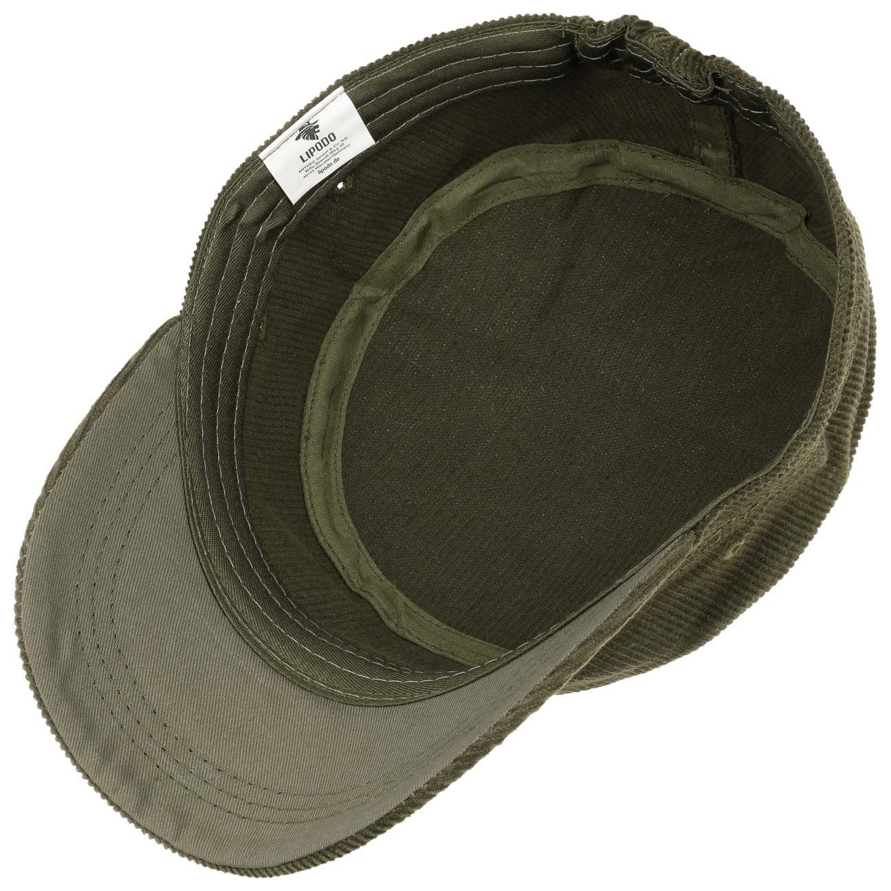 Lipodo Army Cap (1-St) mit Schirm oliv Cordcap