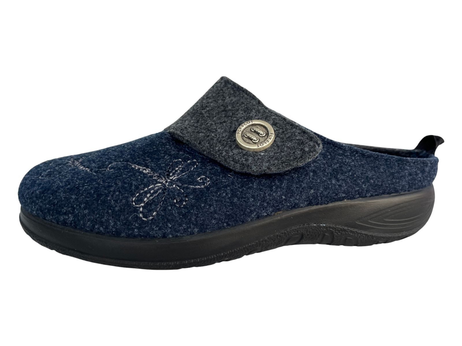 Fly Flot FLY FLOT Damen Pantoffel 320300-05 blau Hausschuh