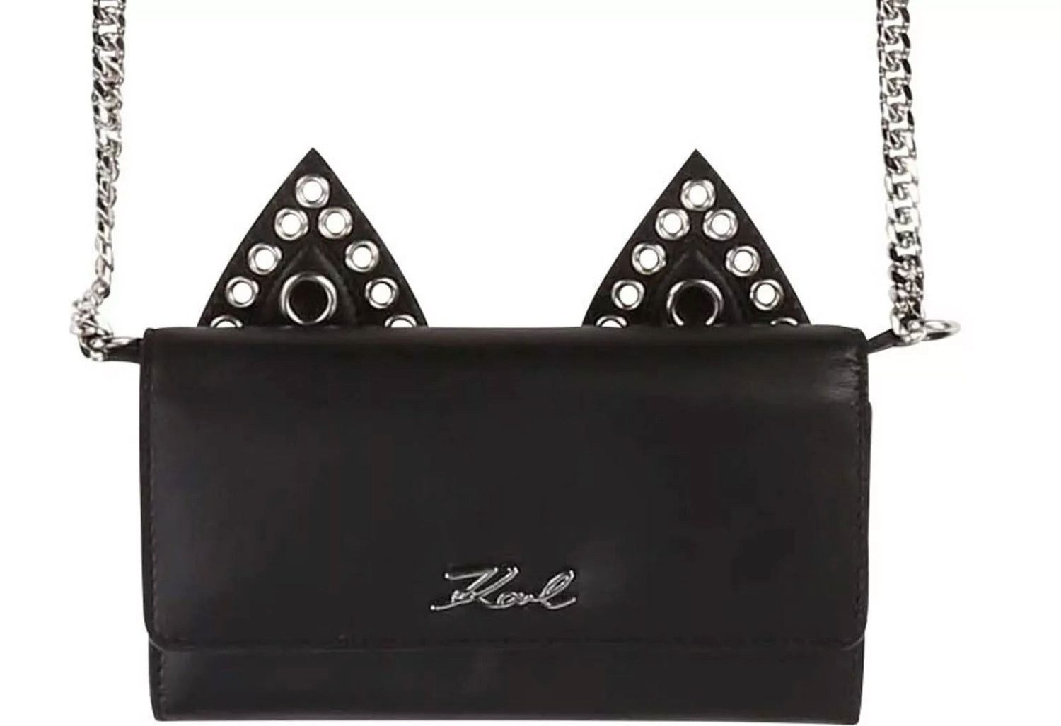 KARL LAGERFELD Umhängetasche KARL LAGERFELD KIDS echtes Leder Umhängetasche Choupette – schwarz