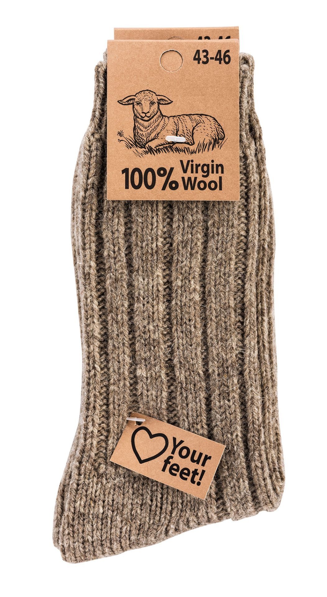 Wowerat Komfortsocken 2 Paar Virgin Wool 100% Wollsocken, Socken für Damen und Herren – Bild 2 von 2
