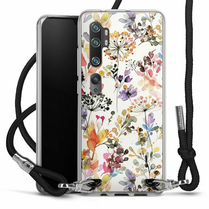 DeinDesign Handyhülle Blume Muster Pastell Wild Grasses Xiaomi Mi Note 10 Handykette Hülle mit Band Case zum Umhängen