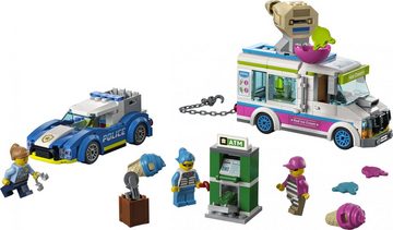 LEGO® Konstruktionsspielsteine LEGO® City - Eiswagen-Verfolgungsjagd, (Set, 317 St)