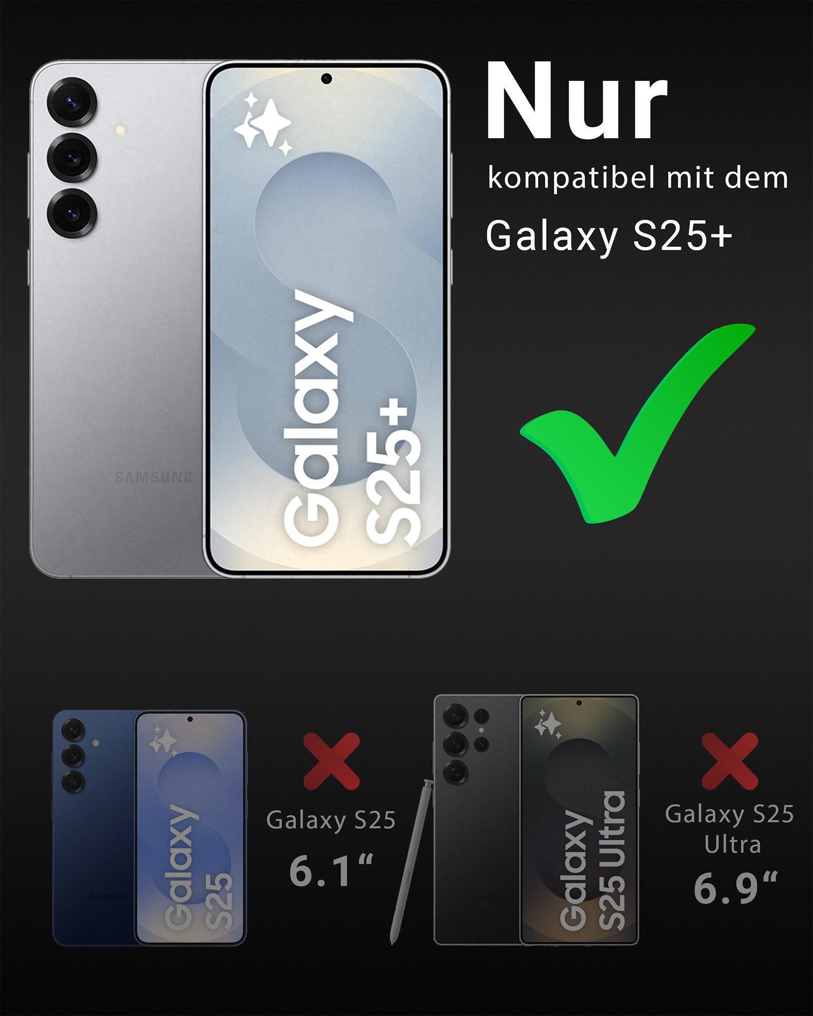 GreenHec Handyhülle Samsung Galaxy S25 S24 Plus Ultra MagSafe Hülle Case Schutzhülle Cover 7 Zoll, Durchsichtig Clear Transparent Handyhülle Klar Dünn Schutz