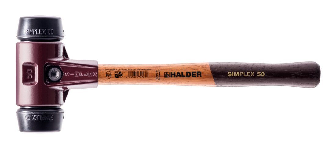 Simplex 30 Hammer, KG Gummi Schonhammer mm Halder