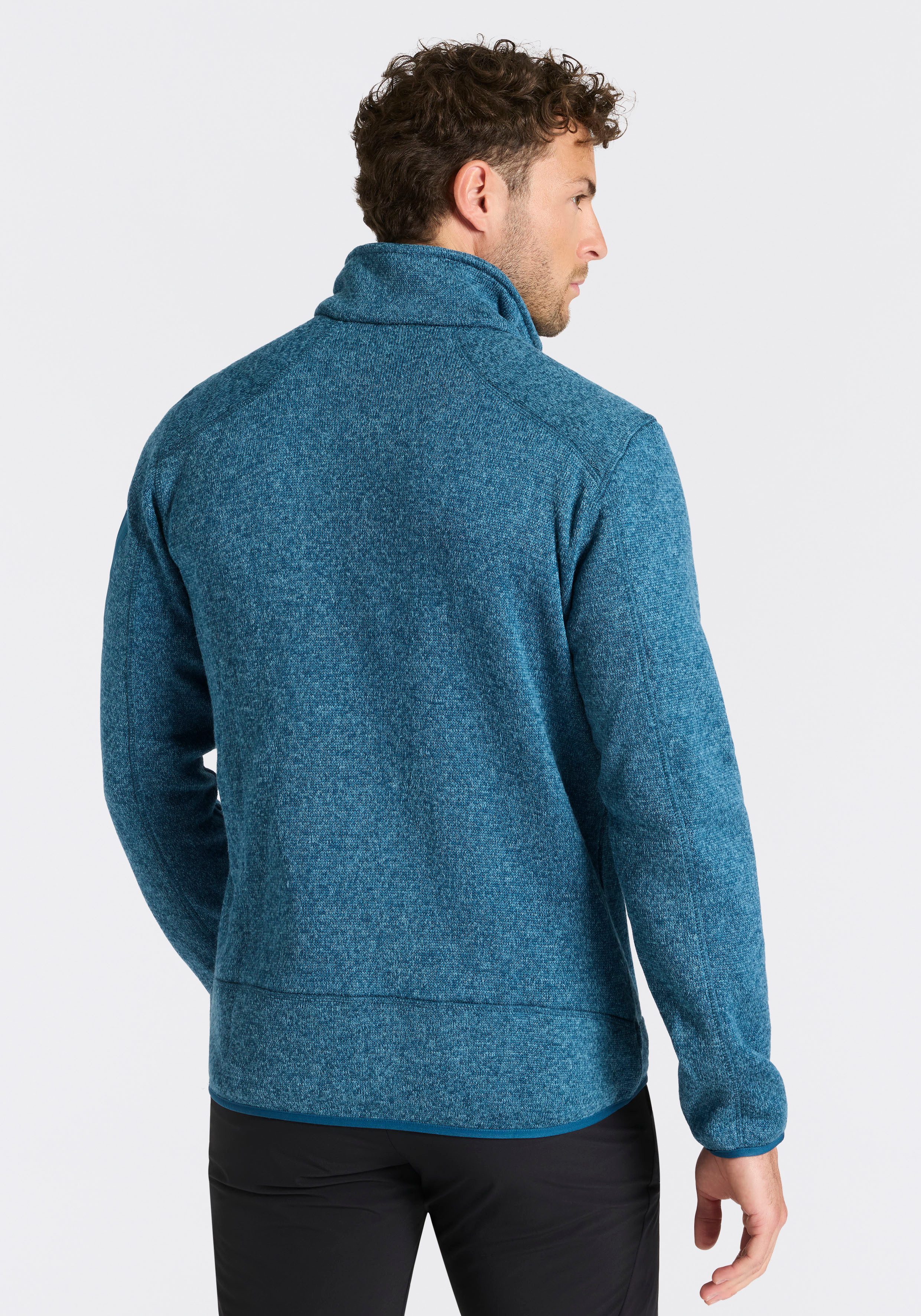 CMP Strickfleecejacke MAN JACKET atmungsaktiv, schnell trocknend, wärmend, Übergangsjacke