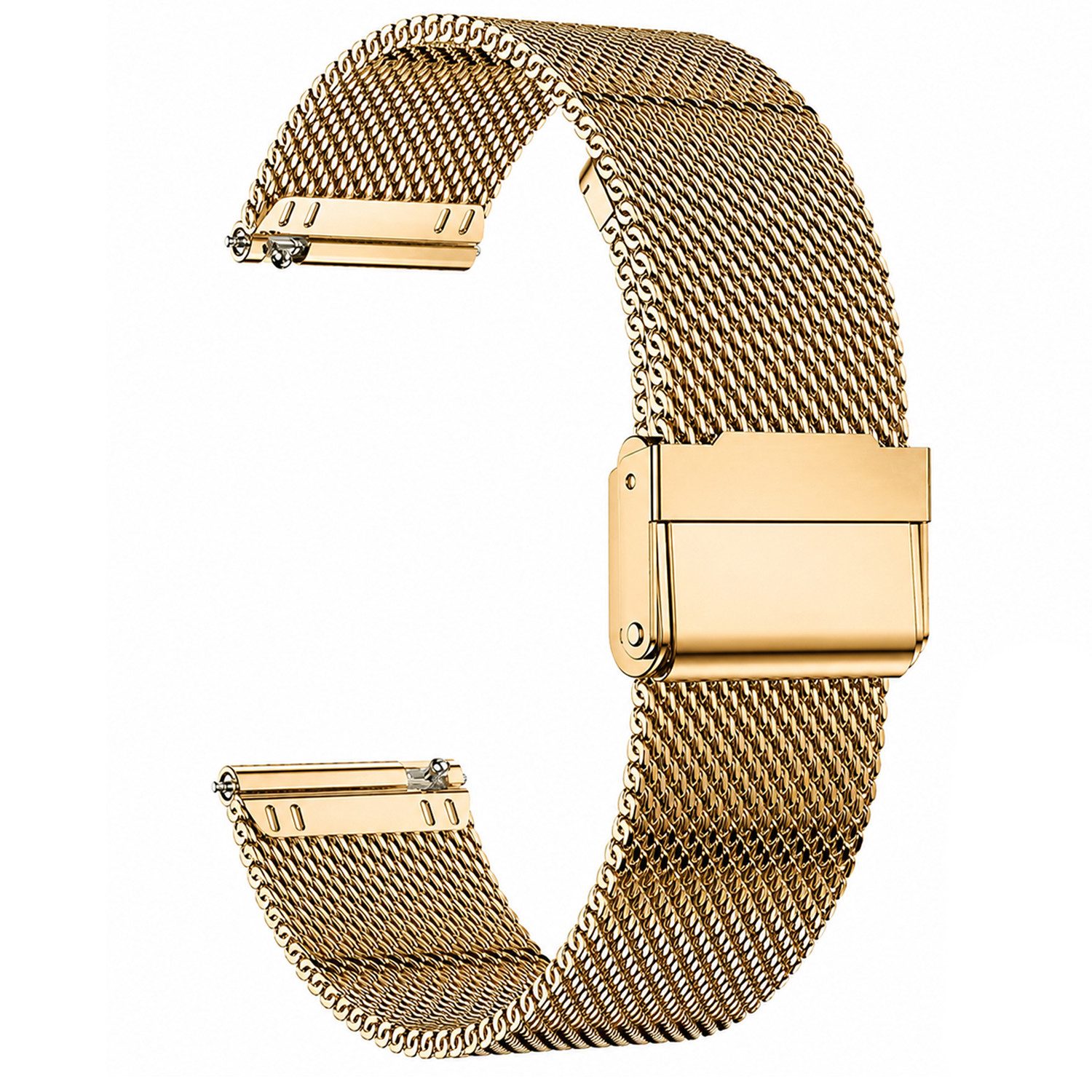 BOOD Uhrenarmband 20/22mm Uhrenarmband,Mesh-Edelstahl,Interlock-Sicherheitsverschluss