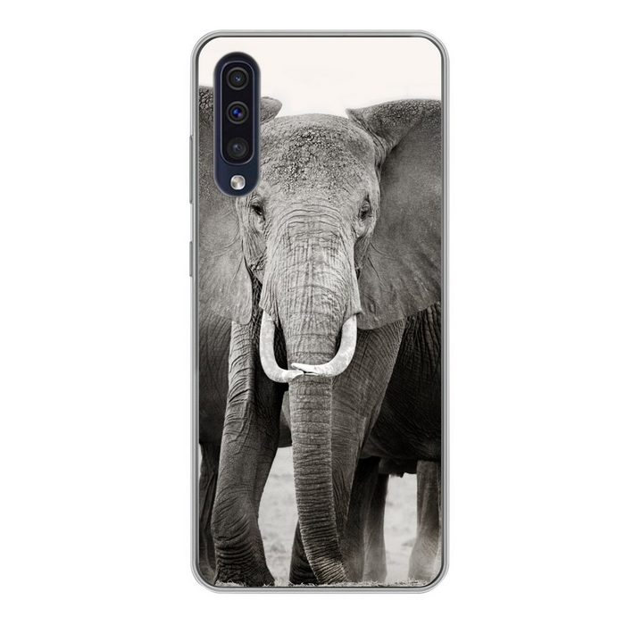 MuchoWow Handyhülle Optische Täuschung von Elefanten Handyhülle Samsung Galaxy A50 Smartphone-Bumper Print Handy