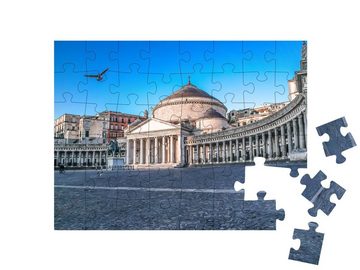 puzzleYOU Puzzle Ansicht der Piazza del Plebiscito, Neapel, Italien, 48 Puzzleteile, puzzleYOU-Kollektionen Neapel