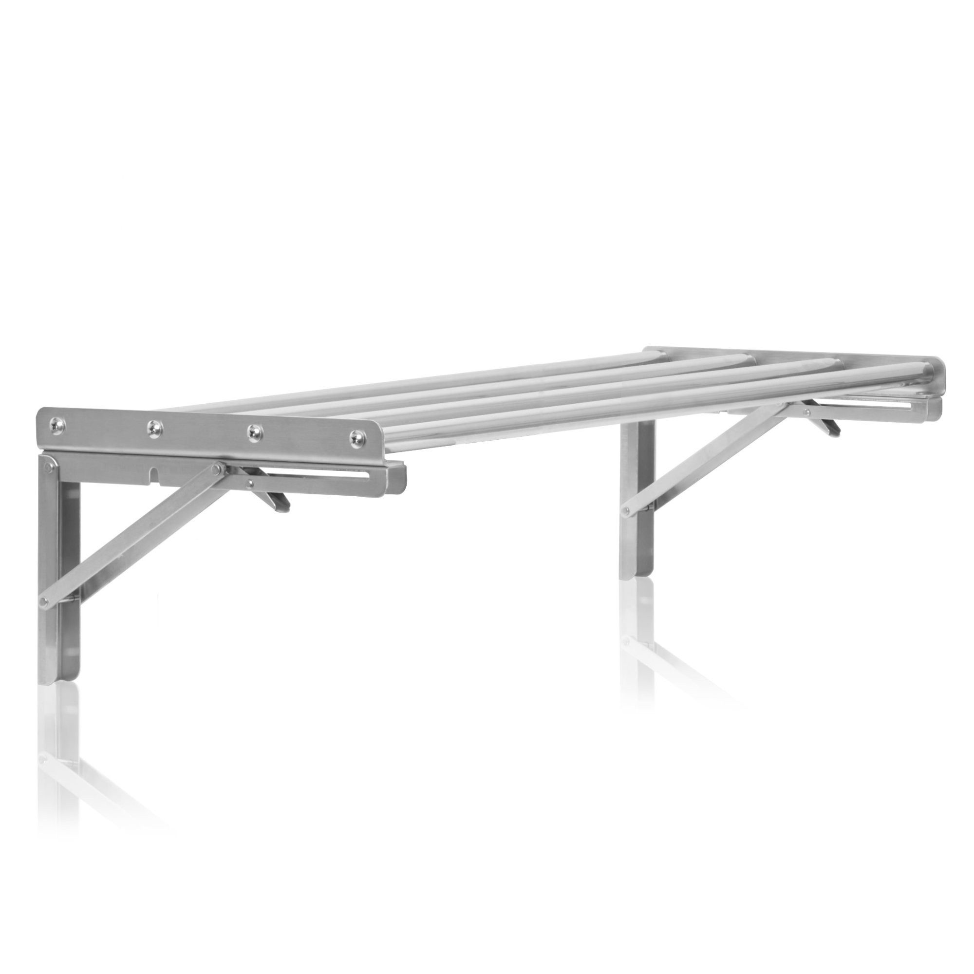 Wandregal Edelstahl Wandregal Stangendesign, 90 x 30 cm, Küchenregal