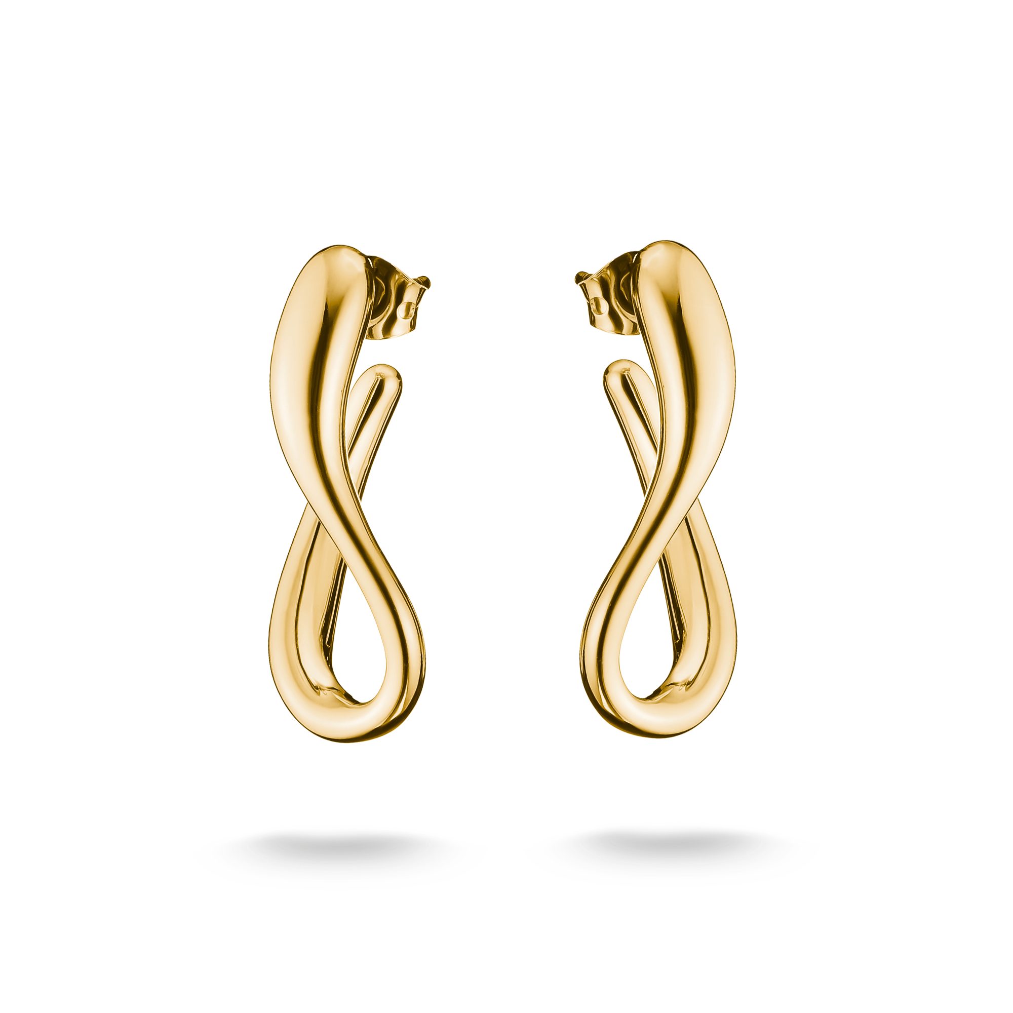 THOMAS SABO Paar Creolen Geschwungene Creolen gelbgoldfarben