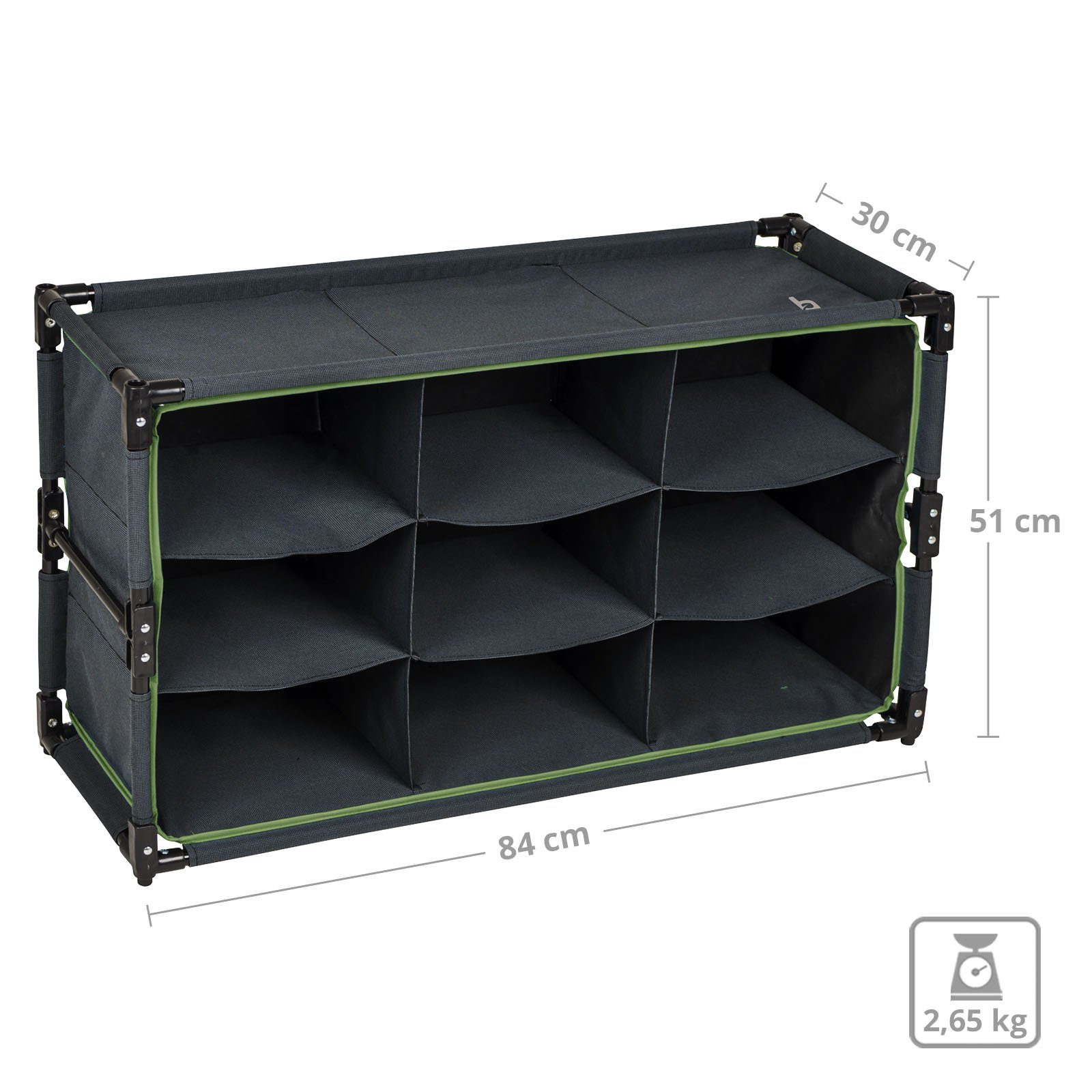 Bo-Camp Stoffschrank Faltschrank Camping Schrank Regal günstig online kaufen