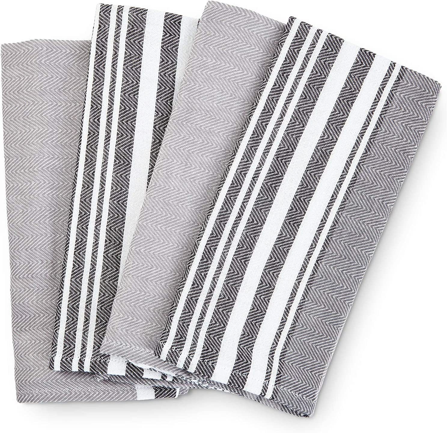 søstre & brødre Geschirrtuch 4er Set Küchentücher, Elements-Design, 50x70 cm, 100% Baumwolle, (Spar-Set, 4-tlg., 4), Verschiedene Designs, Jacquardgewebe, 4er Set, 2er Set - MADE IN EU