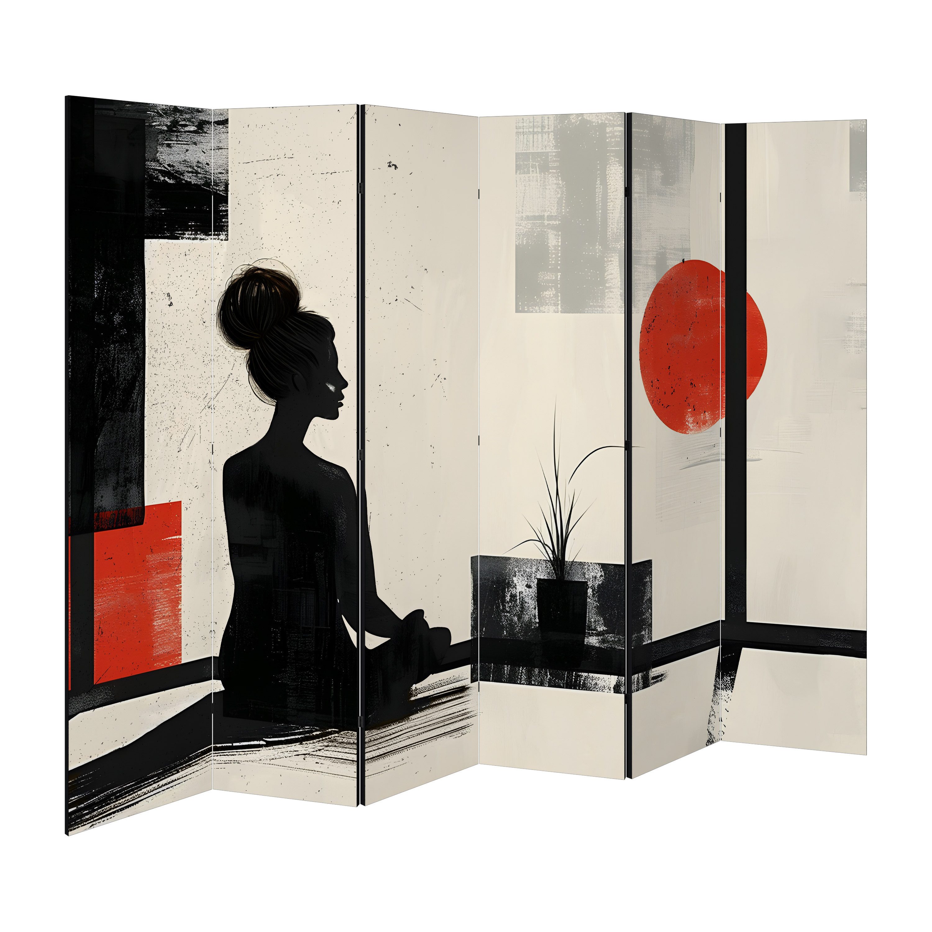 SPACEREBELS Paravent, Raumteiler - 3-teilig Raumtrenner, günstig online kaufen