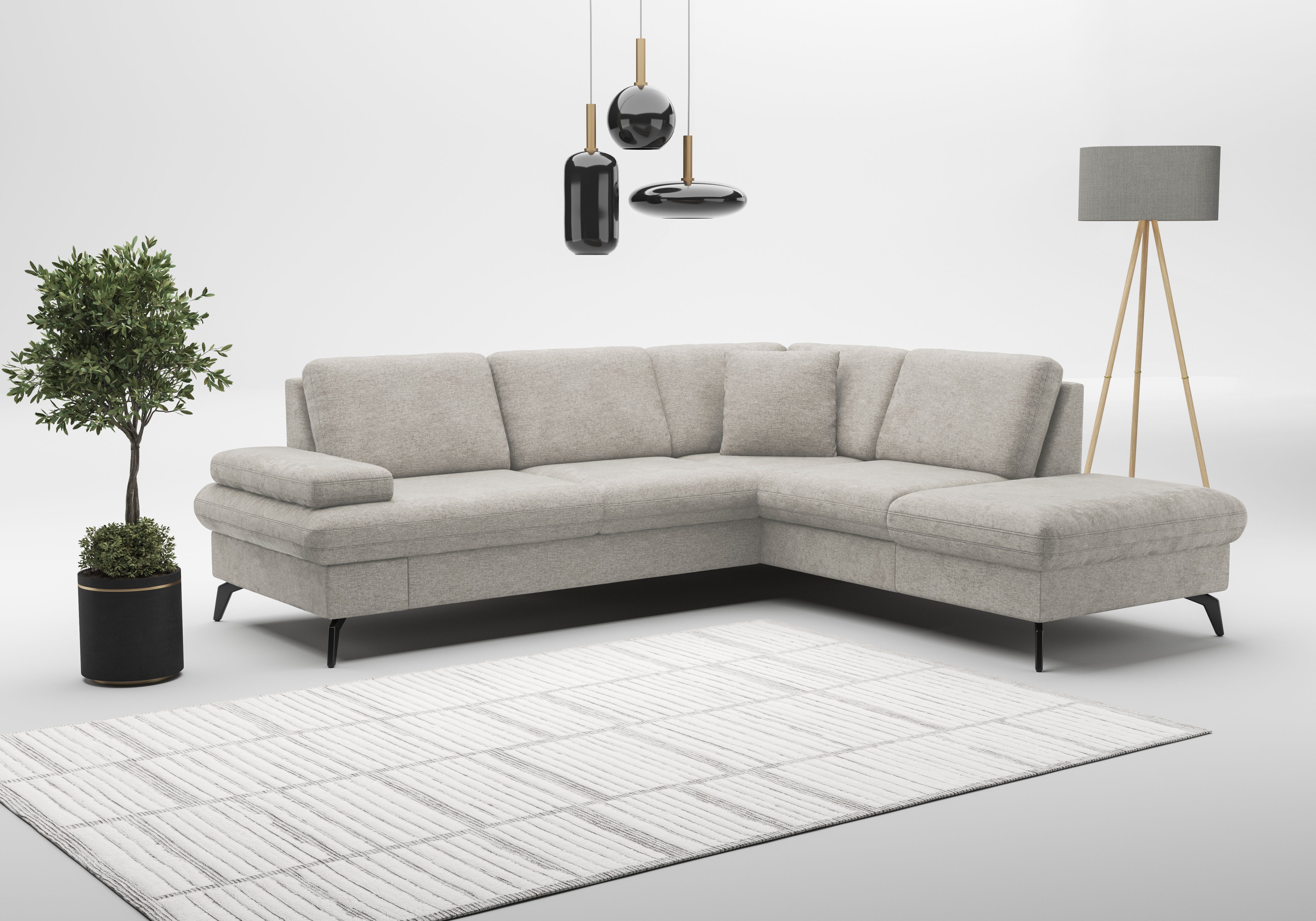 sit&more Ecksofa Morris Jubi L-Form, B: 238 cm, mit Armteilfunktion & 1 Zierkissen, optional Schlaffunktion