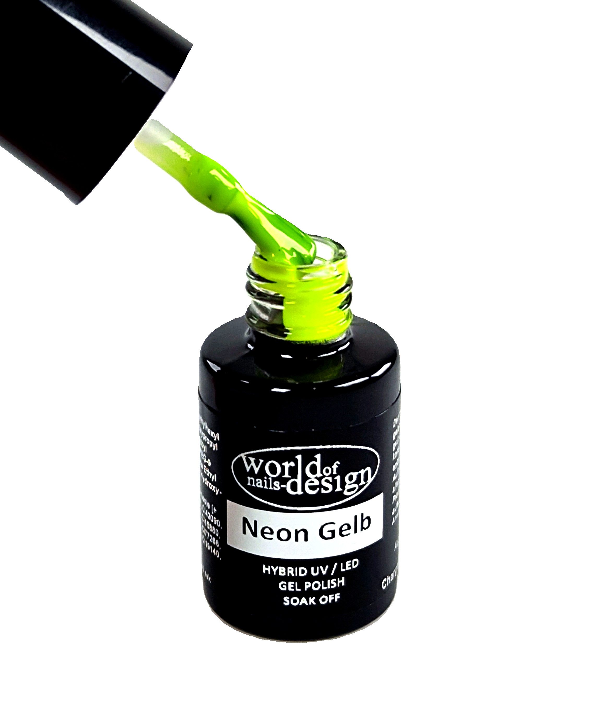 World of Nails-Design Gel-Nagellack UV/LED Hybrid-Lack, Gel-Lack, Gel Polish Neon Edition, leuchtende Neon-Farben