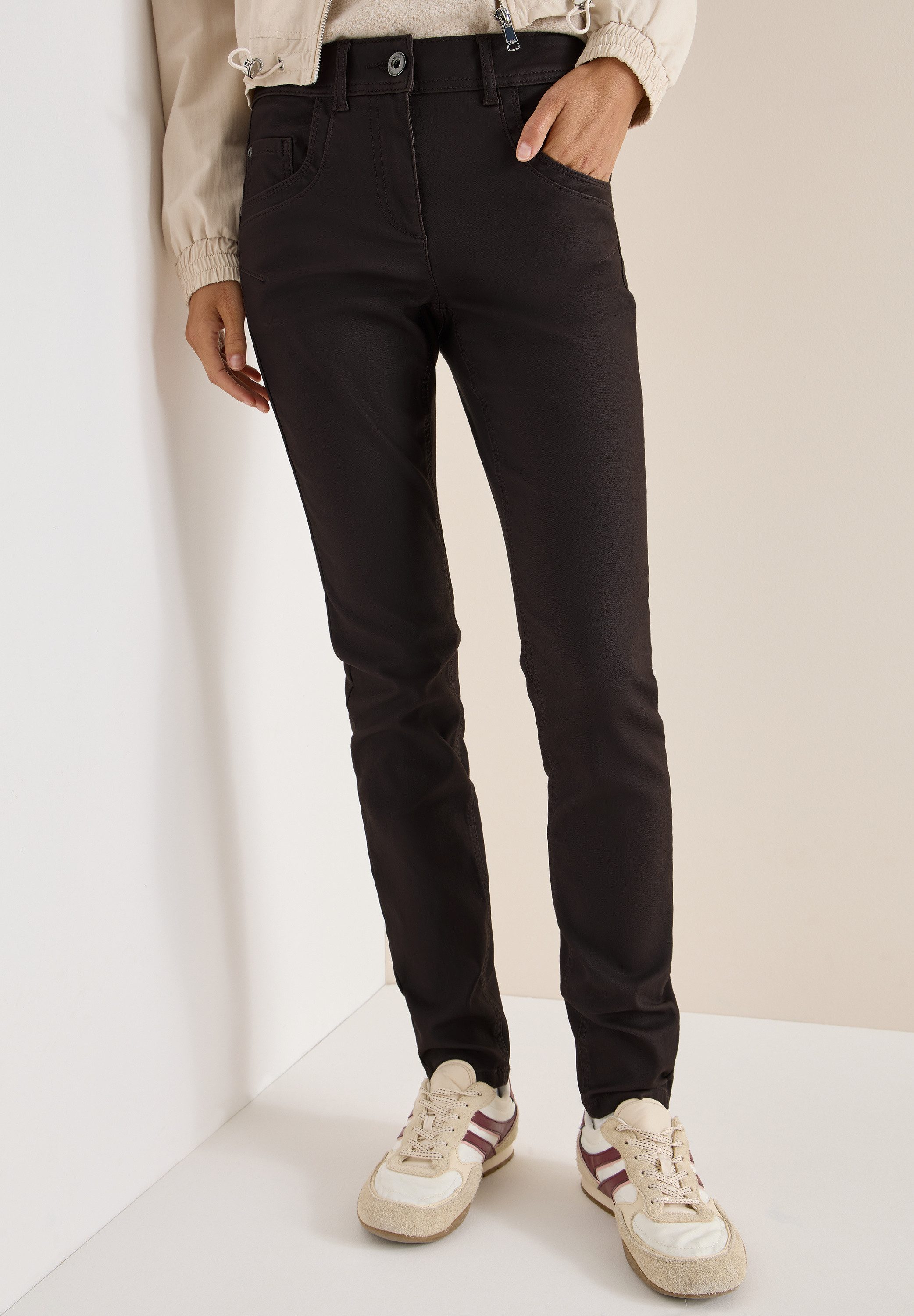 CECIL Lederimitathose 5-Pocket-Style