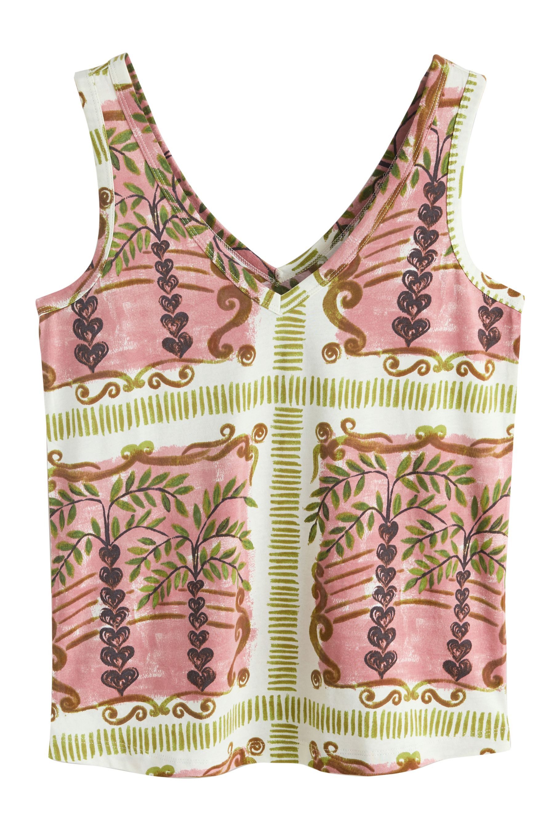 Peach Pink Floral Print