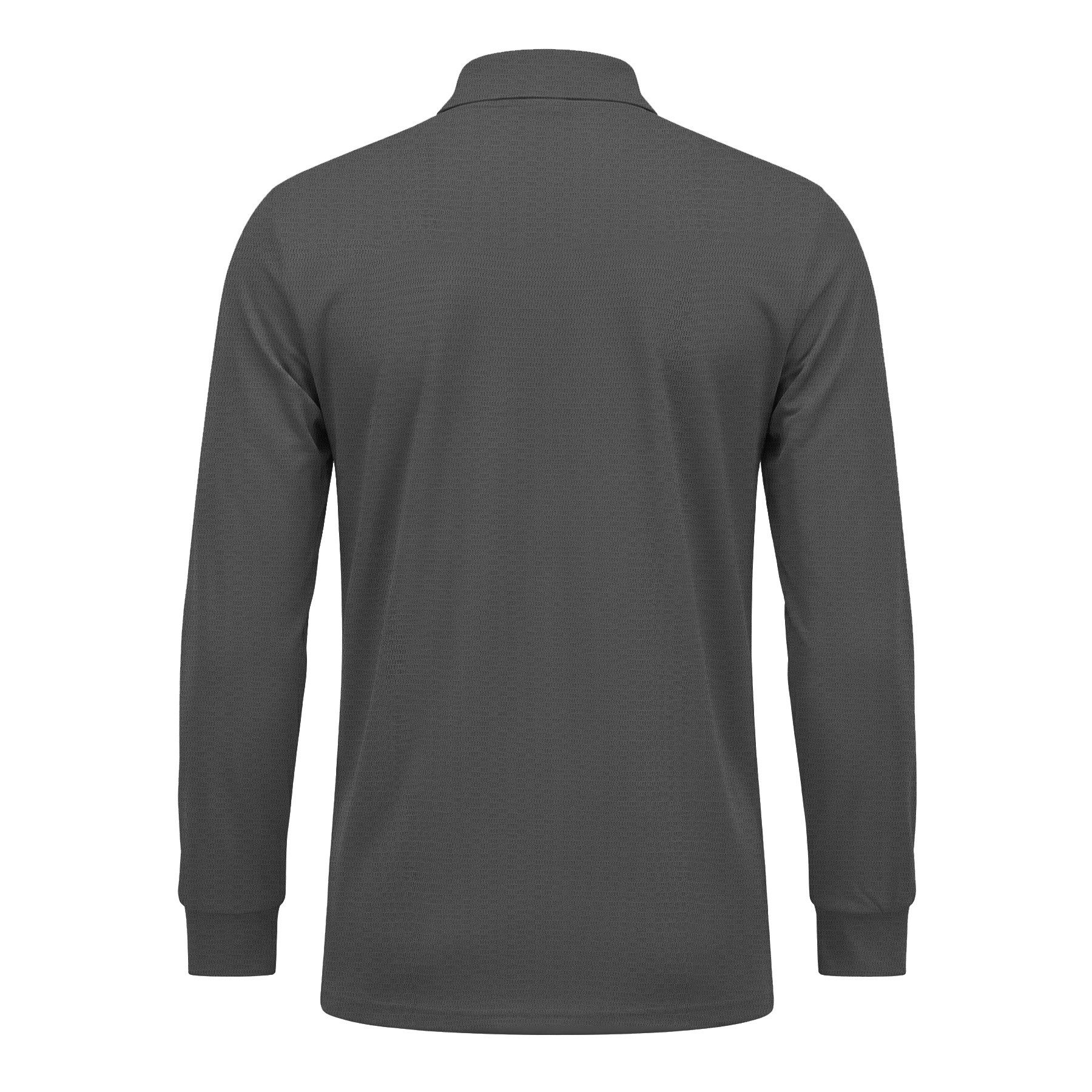 Allthemen Poloshirt mit Zopfmuster langarmshirt Baumwolle Shirt für Winter – Bild 3 von 5