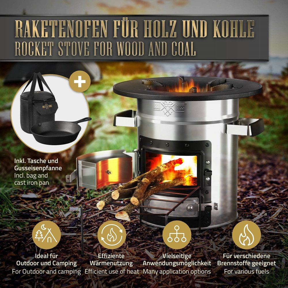 BBQ Boss Feuerstelle Raketenofen zum Campen günstig online kaufen