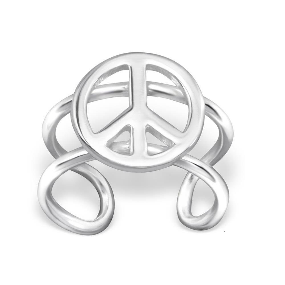 BUNGSA Ohrklemme Ohrklemme Peace 925 Silber Ohrringe aus Ohrschmuck Damen 1-tlg), (1 Stück