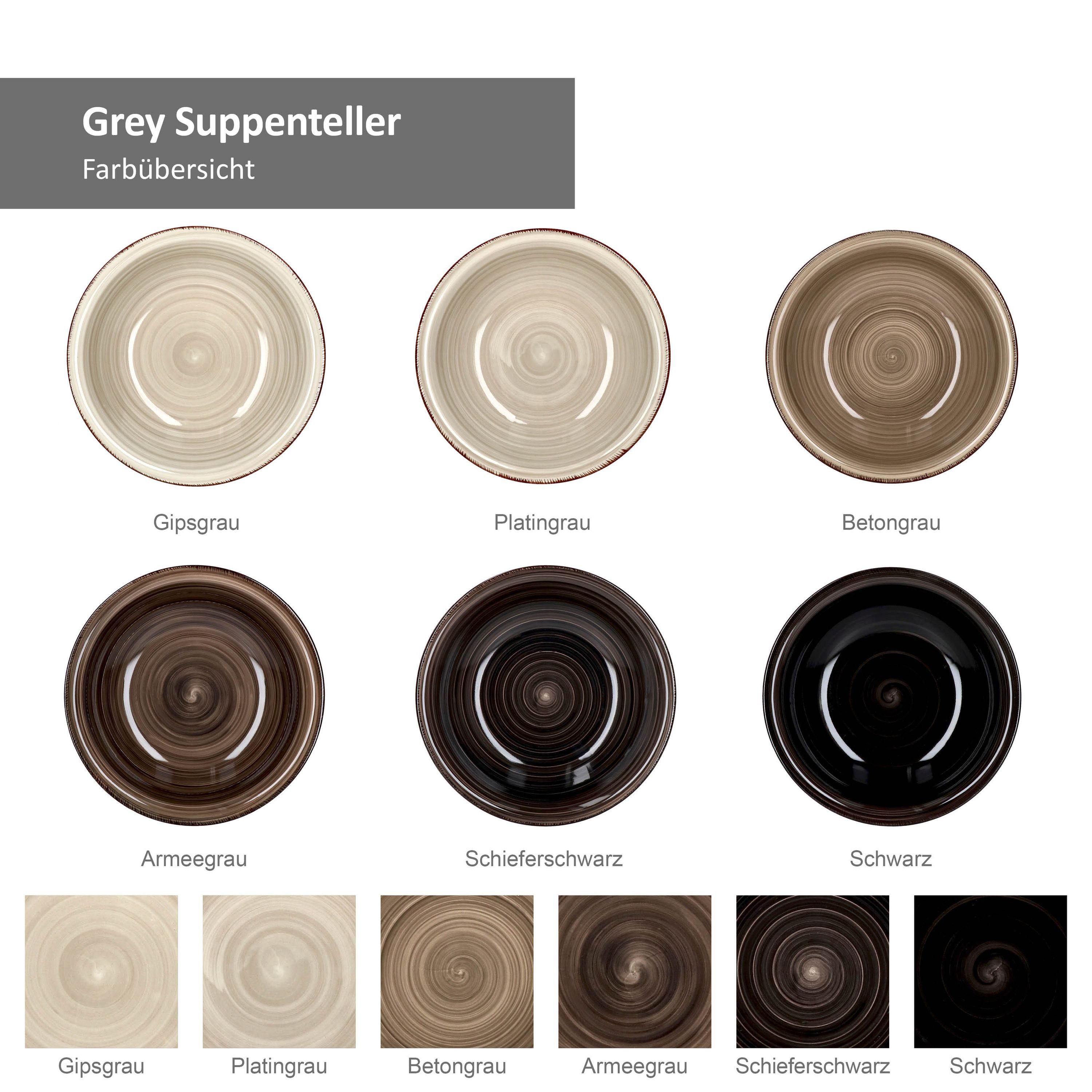 MamboCat Suppenteller 6er Set Suppenteller Grey 21,5cm – Bild 3 von 4
