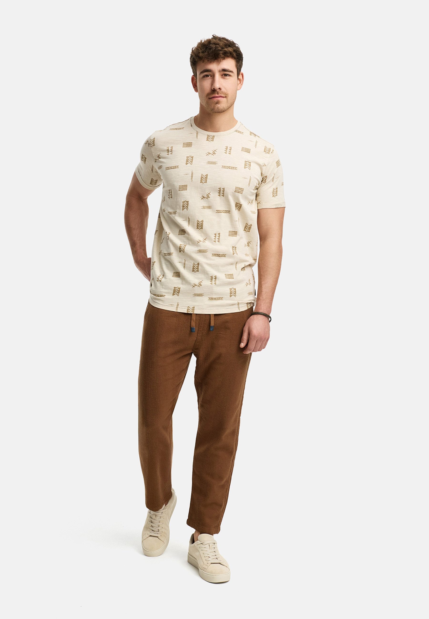 Indicode T-Shirt Herren INAsbjorn Shirt Tee Herrenshirt T-Shirt mit hochwertig verarbeiteten Details