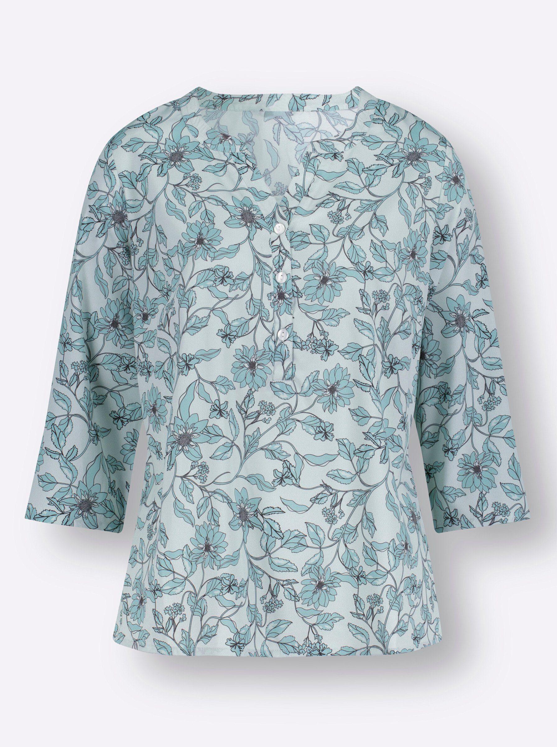 Sieh an! Klassische Bluse Schlupfbluse 3/4-Arm