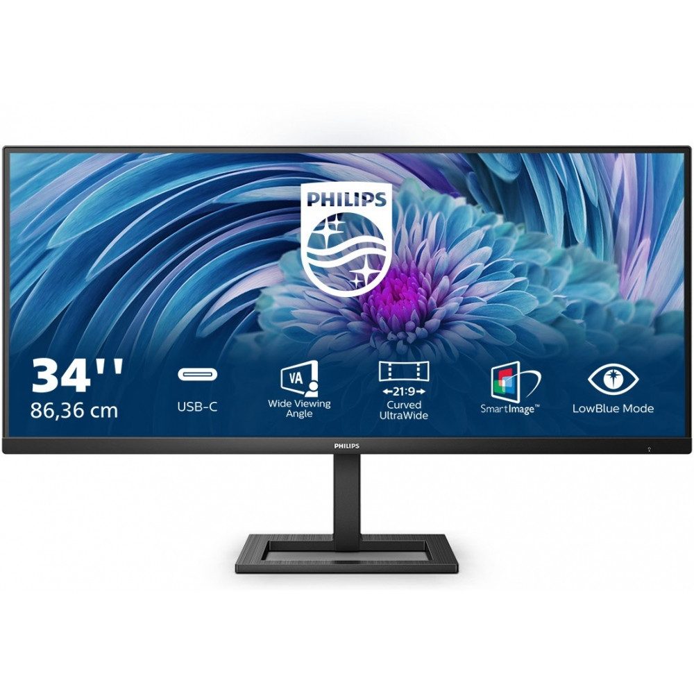Philips Philips 346E2LAE/00 34" TFT-Monitor mit LED-Technik. TFT-Monitor (WQHD px, WQHD, 1 ms Reaktionszeit, LED-Technik, 34 Zoll UltraWide-Display)