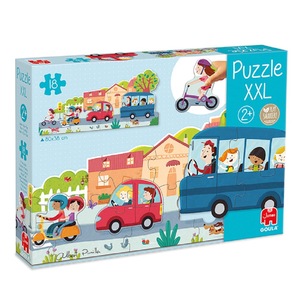 Goula Puzzle Goula 453428 Puzzle XXL Stadt, Puzzle, 18 Puzzleteile, Made in Europe