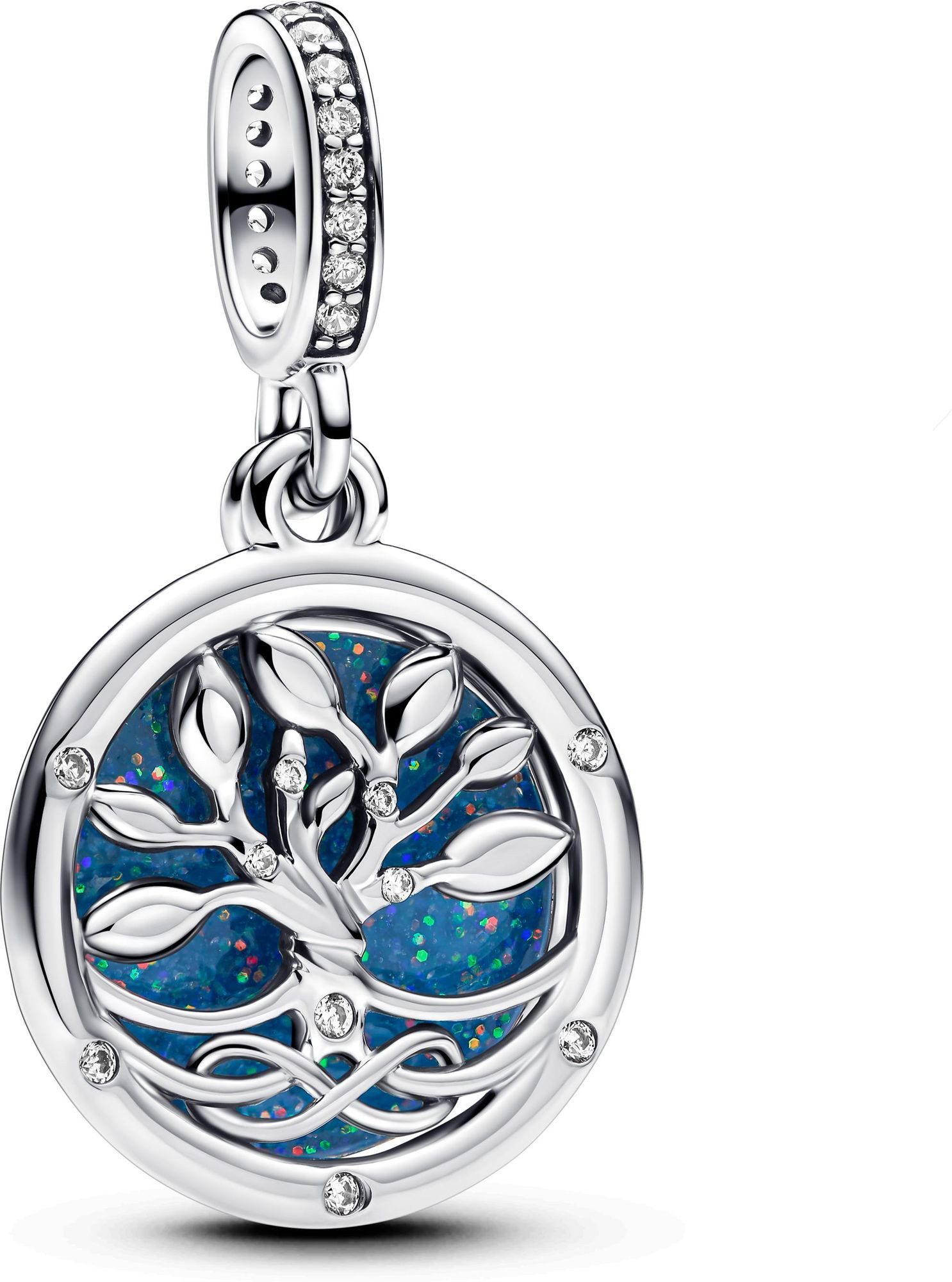 Pandora Kettenanhänger Pandora Sterling silver Enamel Cubic Zirconia Blue 7 günstig online kaufen