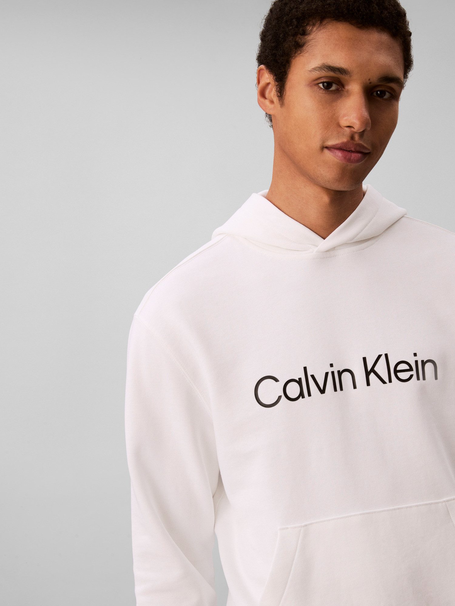 Calvin Klein Kapuzensweatshirt LS EU STANDARD LOGO 350TERRY PO Mit Rundhals günstig online kaufen