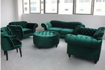 JVmoebel Chesterfield-Sofa, Design Chesterfield Sofagarnitur 6 tlg.Set Sessel Hocker Polster