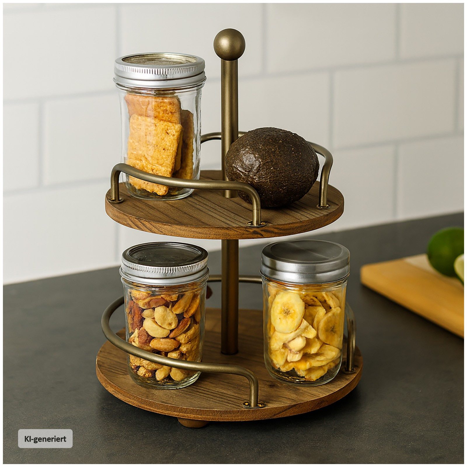 HTI-Line Etagere Etagere Valja, Holz, (Stück, 1-tlg., 1 Etagere), Kuchenteller Servierplatte Cup Cake Ständer