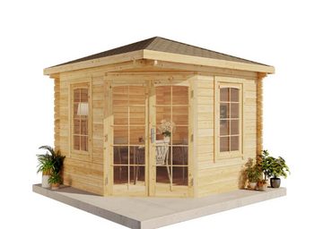 Alpholz Gartenhaus 5-Eck Victor-B 44 Iso, BxT: 322x322 cm, Naturbelassen