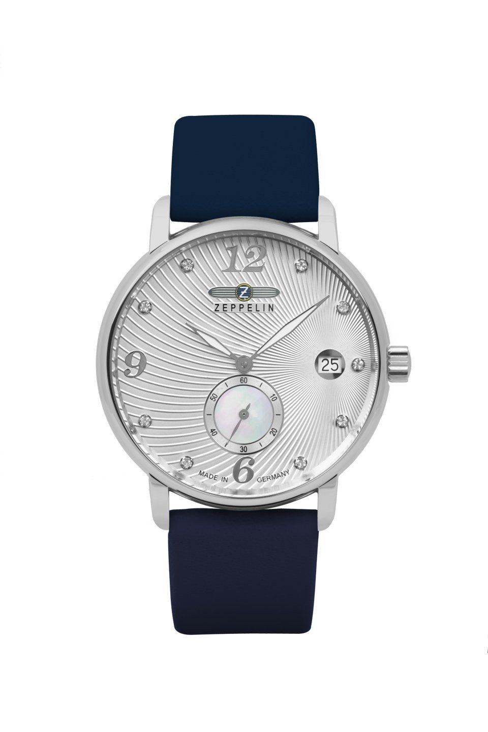 ZEPPELIN Quarzuhr Luna 8631-1, Armbanduhr, Damenuhr, Made in Germany, Lederarmband