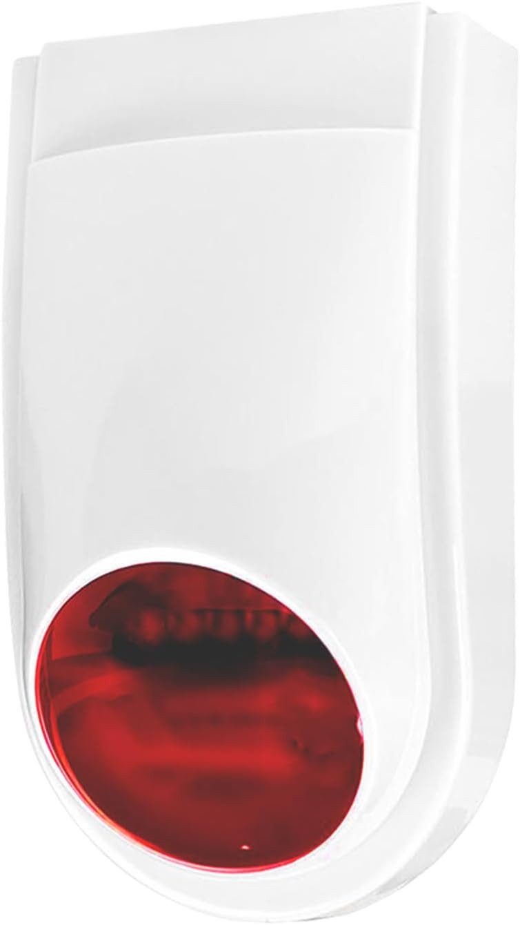 FELIXLEO Bewegungsmelder Alarmsirene Außen 130 dB Rotes LED Blinklicht Sirene