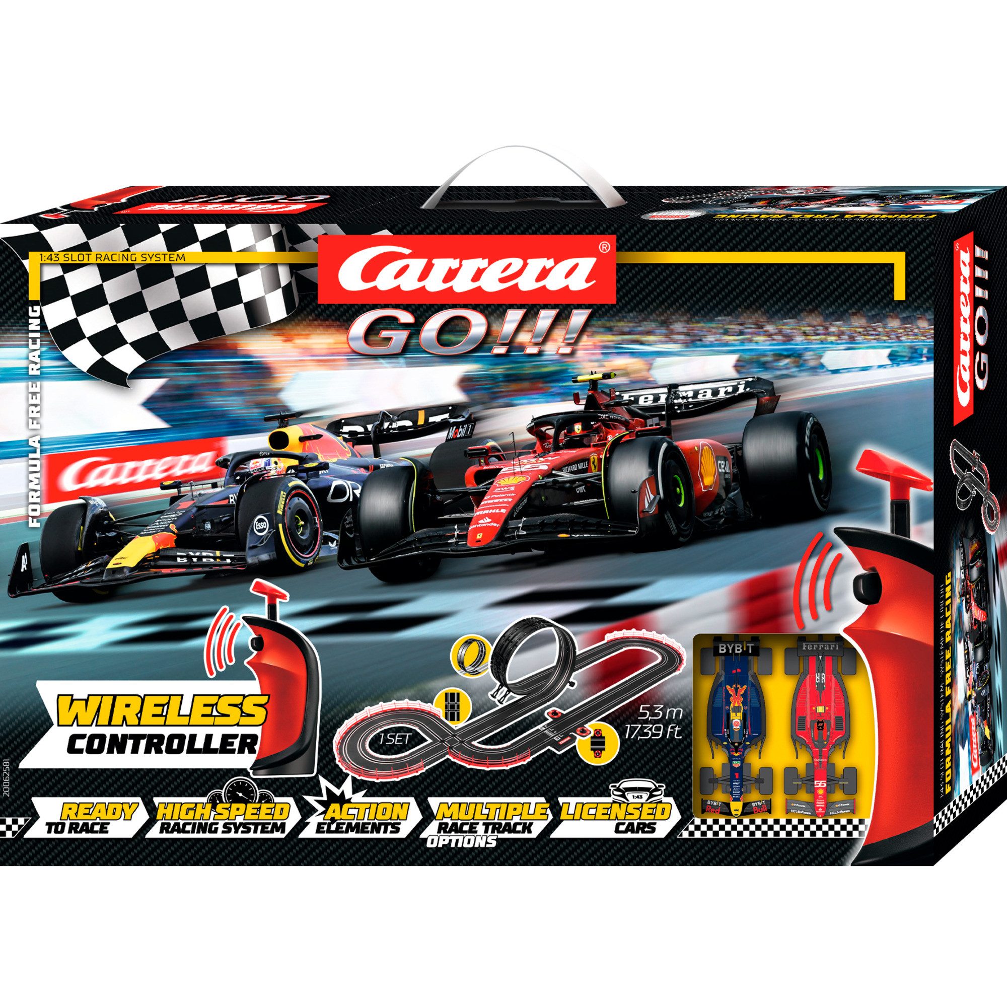 Carrera® Autorennbahn Carrera GO!!! Formula Free Racing [WIRELESS]