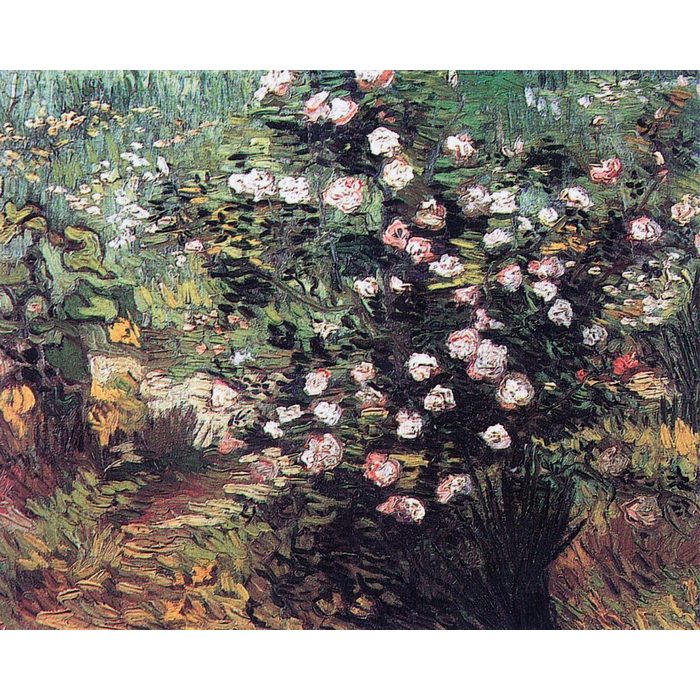 1art1 Kunstdruck Vincent Van Gogh - Blühender Rosenbusch 1889