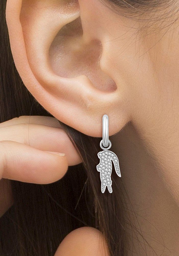 Lacoste Paar Creolen CROCODILE, 2040283,...