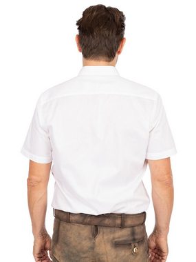 Almsach Trachtenhemd Halbarmhemd Stehkragen SF133 KU weiß (Slim Fit)