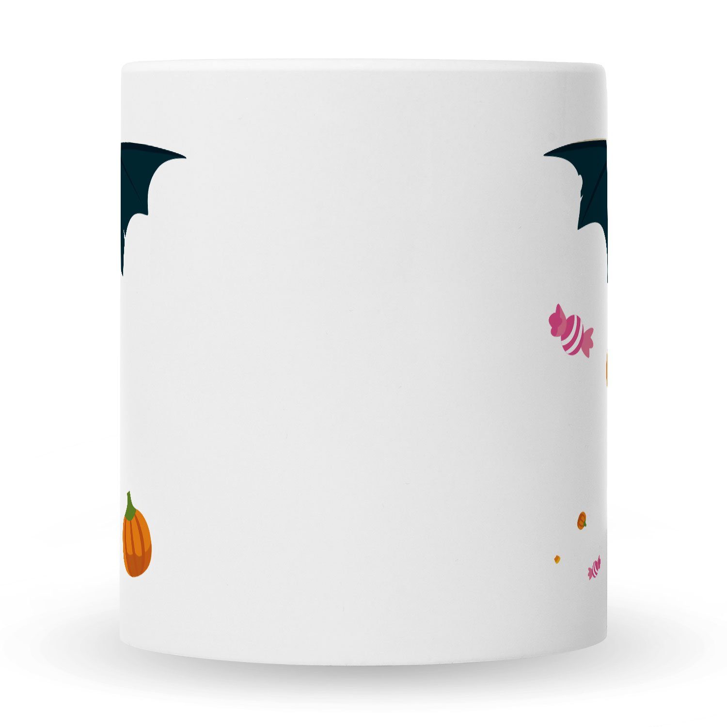 mit Design Motiv GRAVURZEILE Tasse Geschenke Halloween - - Weiß Schaurige Fledermaus zu